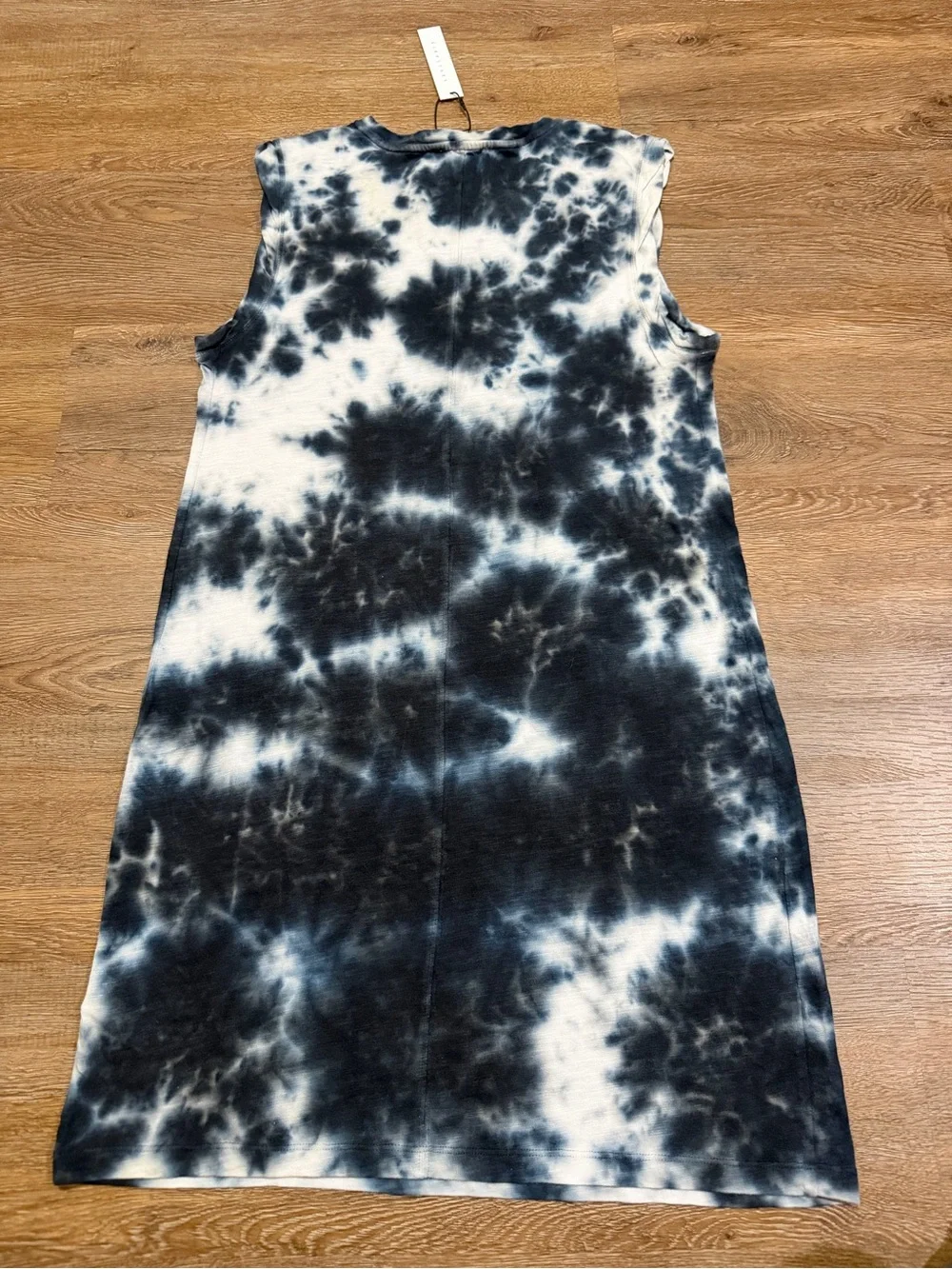 NWT Sanctuary Indigo Tie Dye Sleeveless Midi Dress Small Blue White Camo
